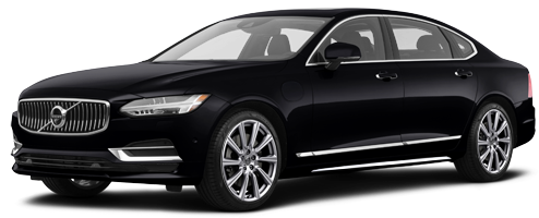 A black cadillac cts is shown on a white background.