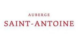 A logo for a restaurant called auberge saint-antoine on a white background.