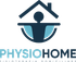 Un logo per un'azienda chiamata physiohome con una persona in una casa.