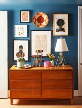 finished bedroom credenza prints