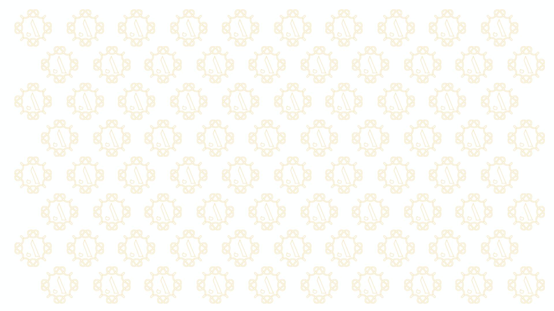 Padrão repetitivo intrincado de cor creme sobre fundo branco.