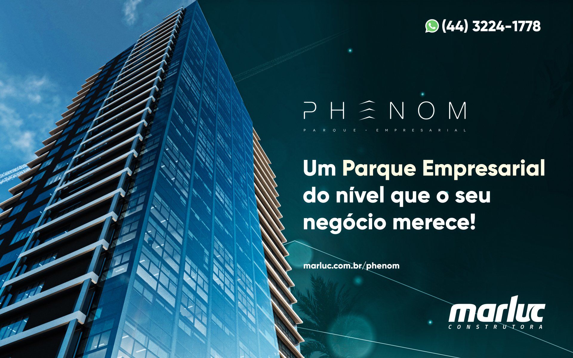 Um anúncio de um edifício chamado phenom