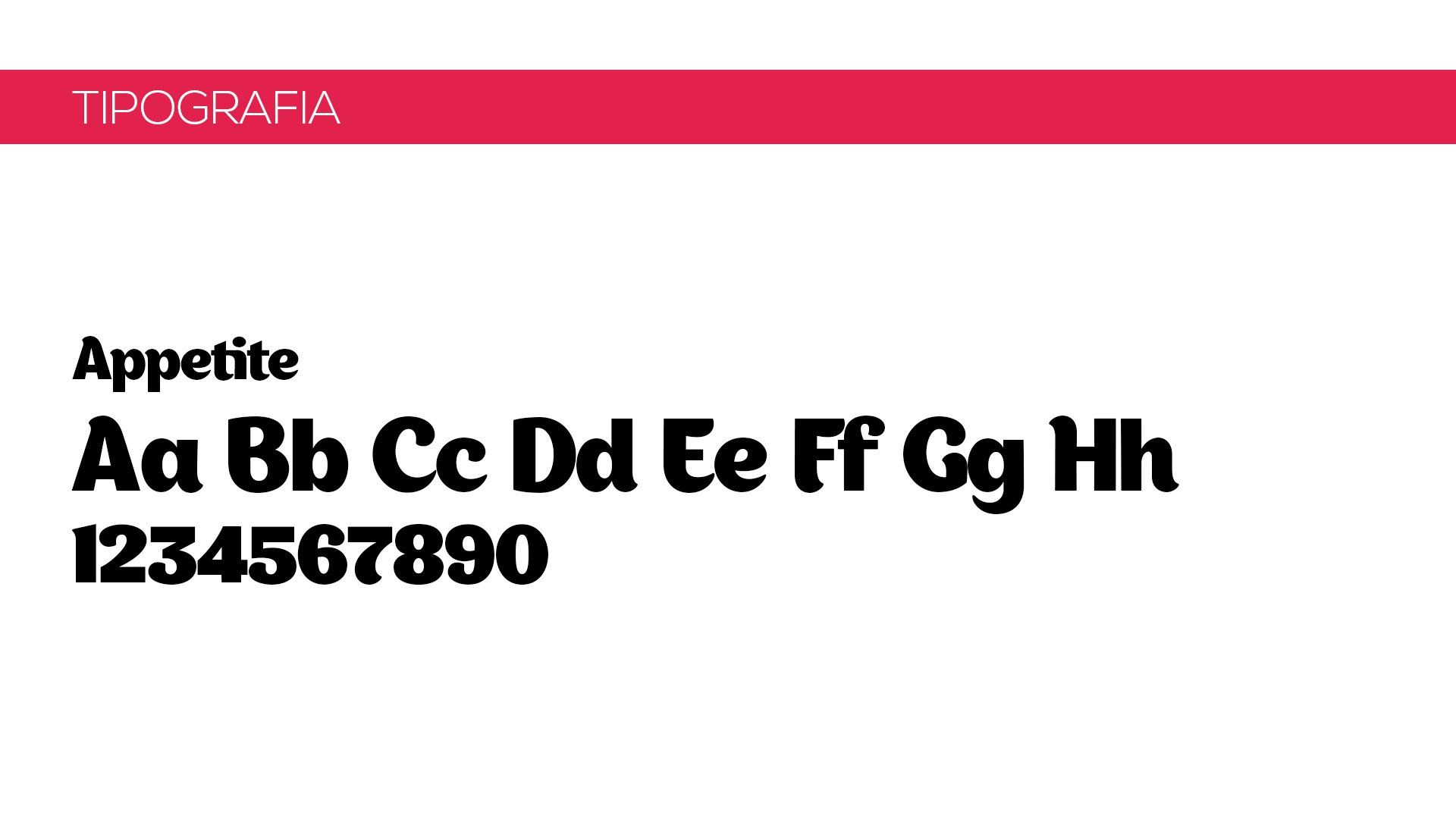 Exemplo de tipografia: fonte preta e em negrito chamada