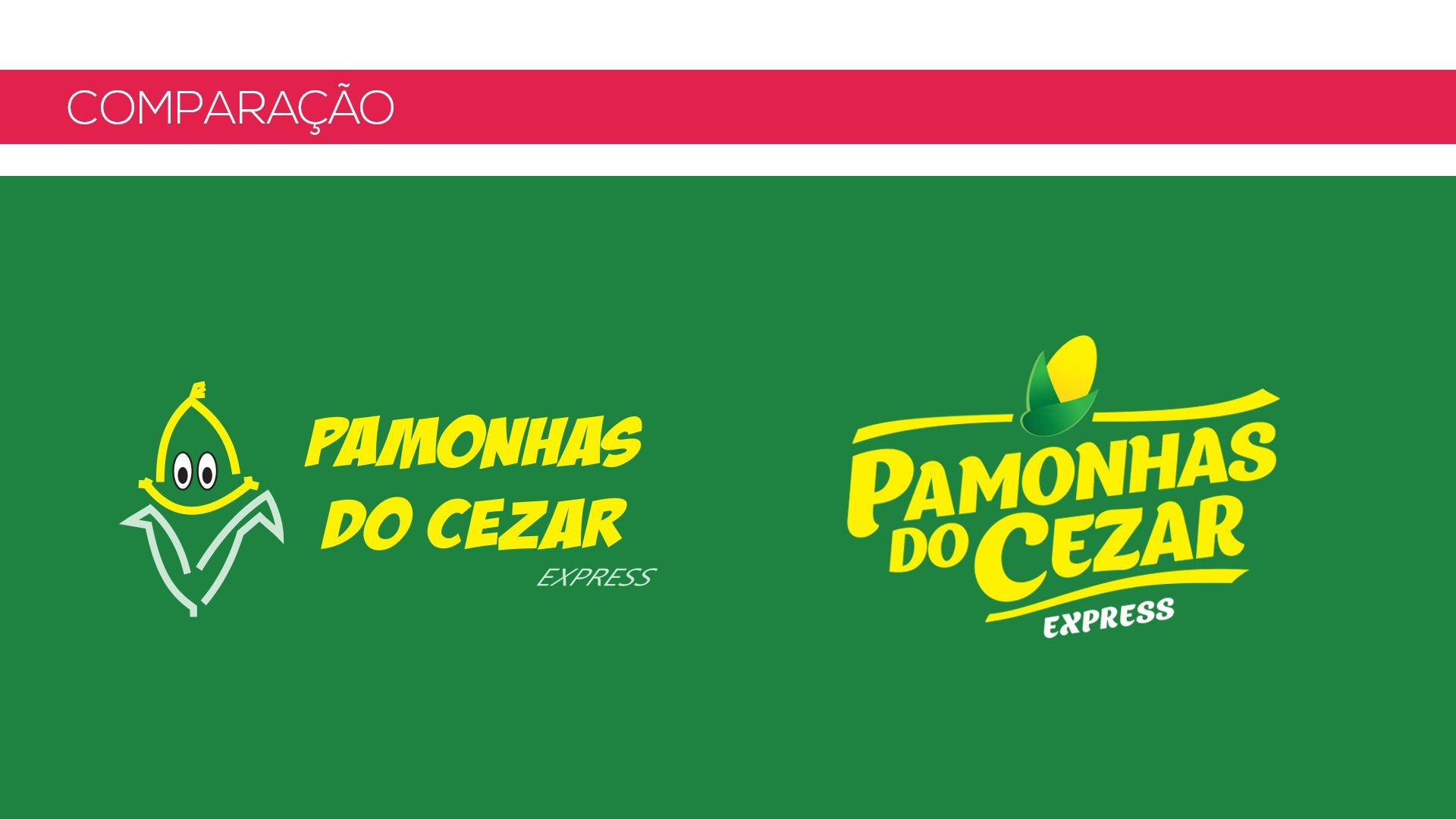 Comparação de dois logotipos da