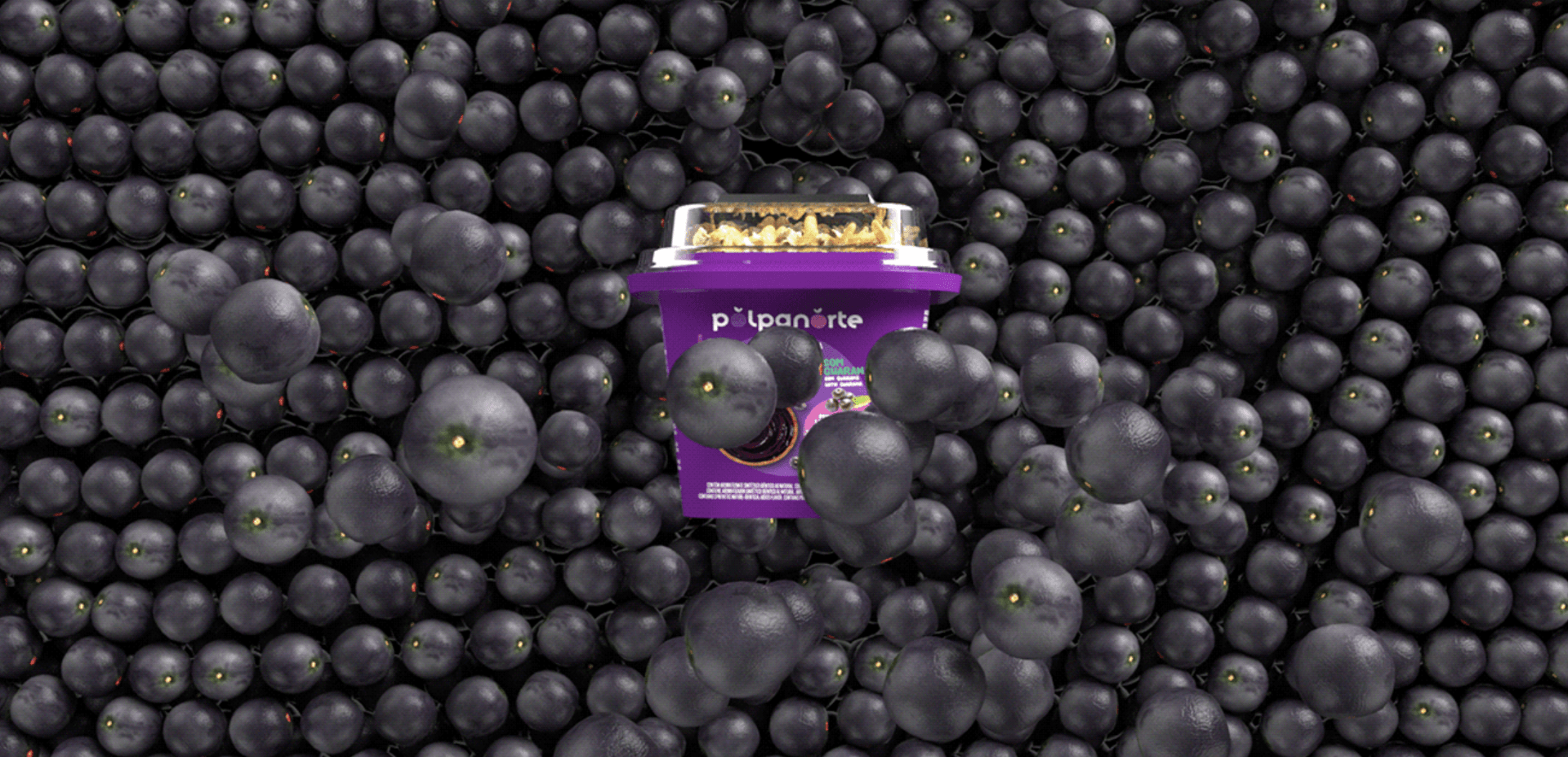 A box of blueberries is surrounded by a pile of blueberries.
