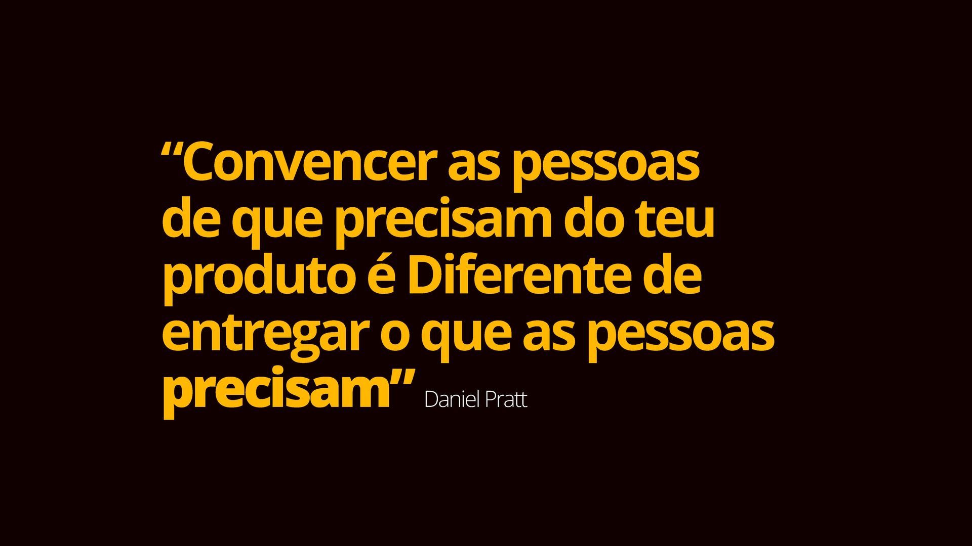 Quote in yellow text on a dark brown background: