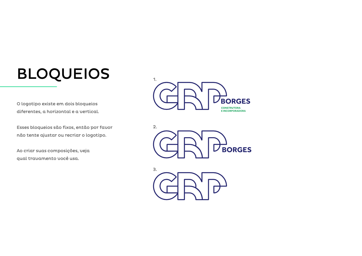 Diagrama mostrando variações do logotipo