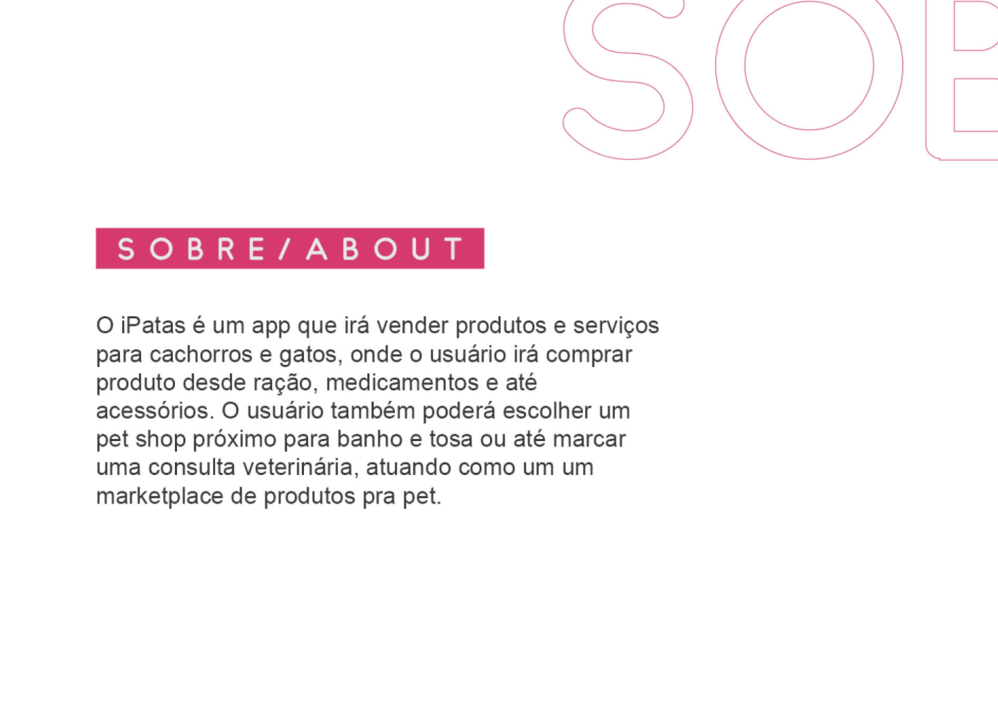 Texto em fundo rosa,