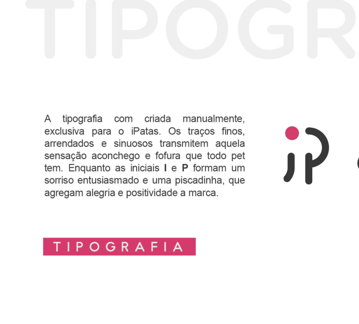 Layout de design com texto descrevendo uma fonte personalizada criada para