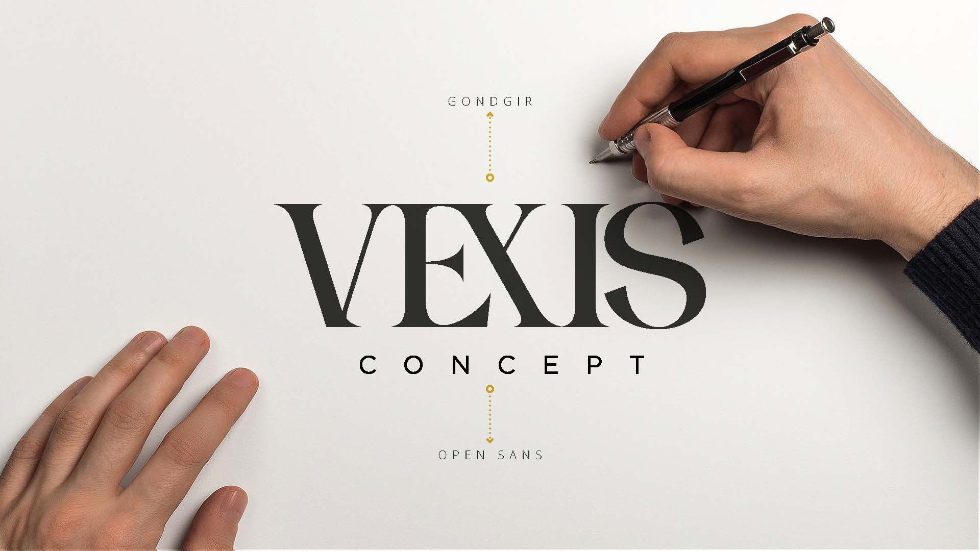 Uma mão escrevendo com uma caneta sobre o logotipo