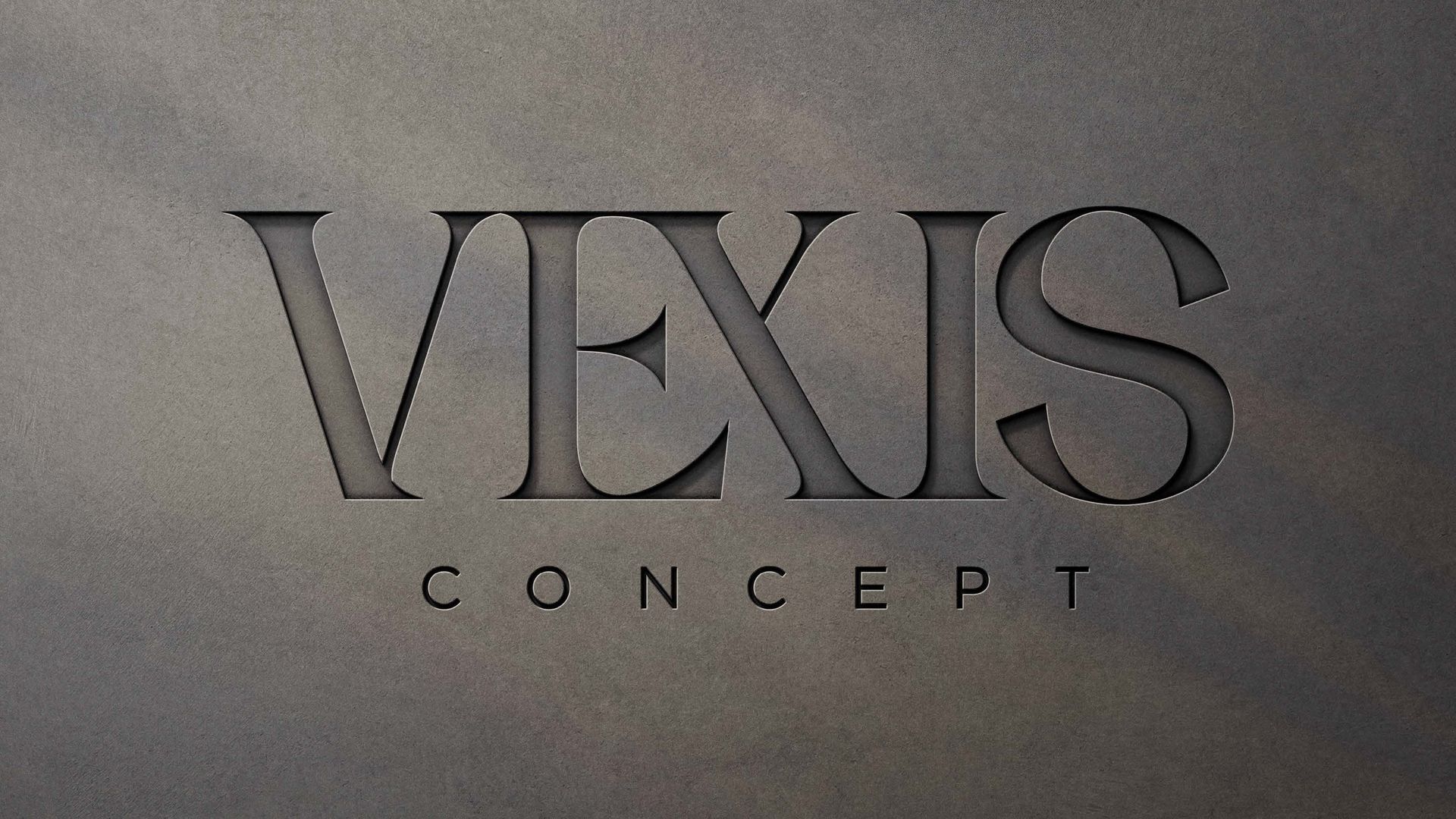 O logotipo em relevo diz