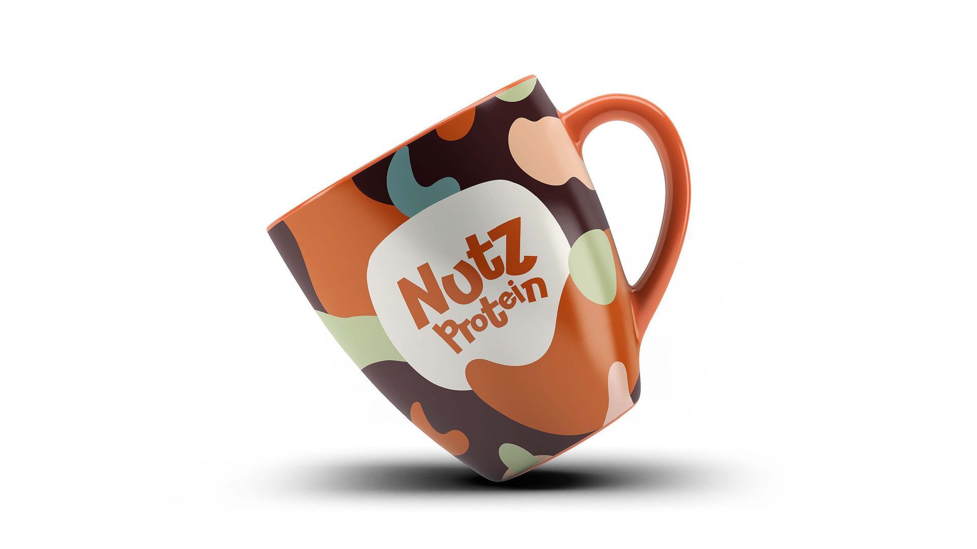 Uma caneca de cerâmica com o logotipo