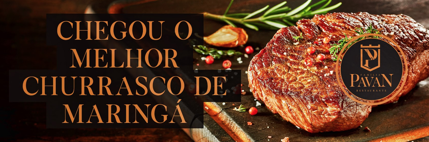 Grilled steak with the text