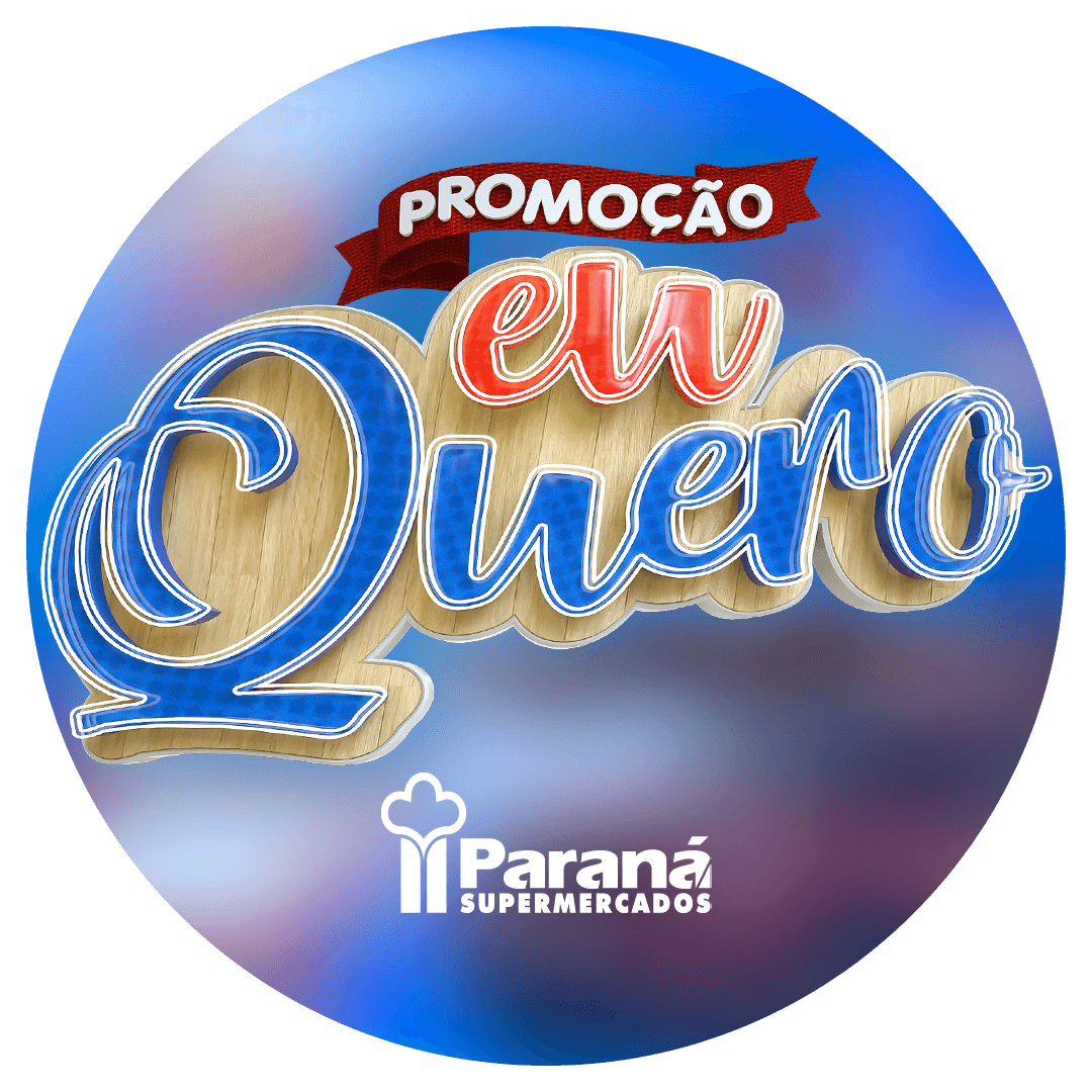 Promotional logo for Paraná Supermercados. Features the words