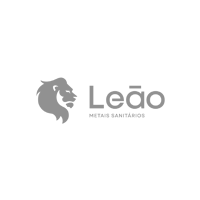 O logotipo da leao metais sanitários tem um leão.