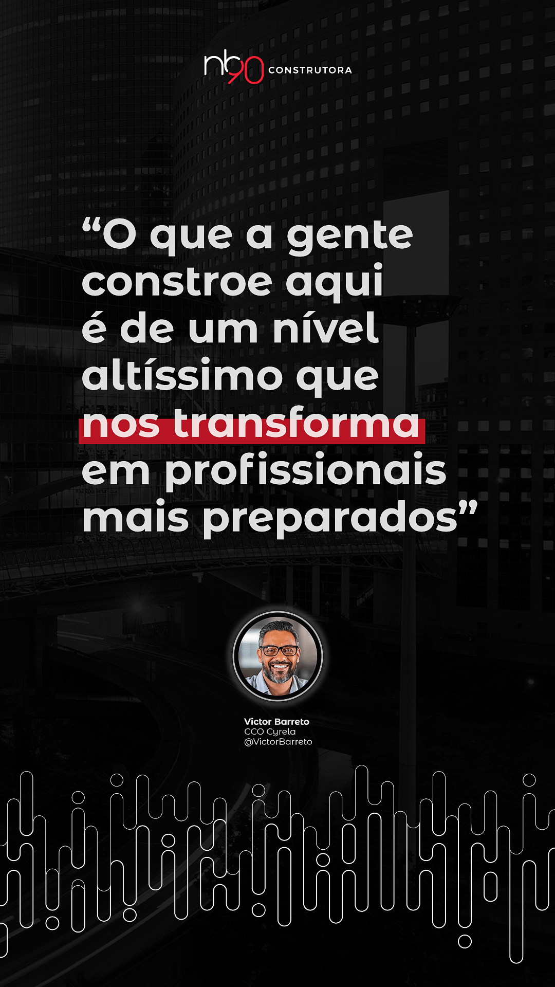 Citação em fundo escuro: