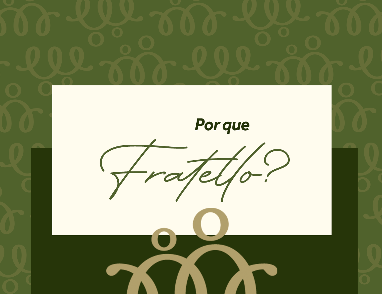 Um cartão que diz por que fratello nele