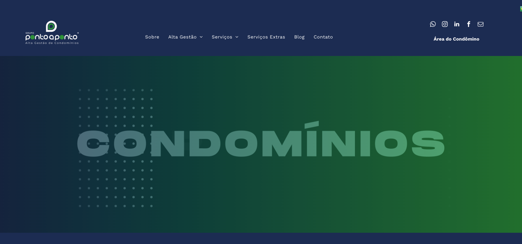 Cabeçalho do site com