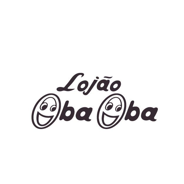Um logotipo em preto e branco para uma empresa chamada lojao ba ba