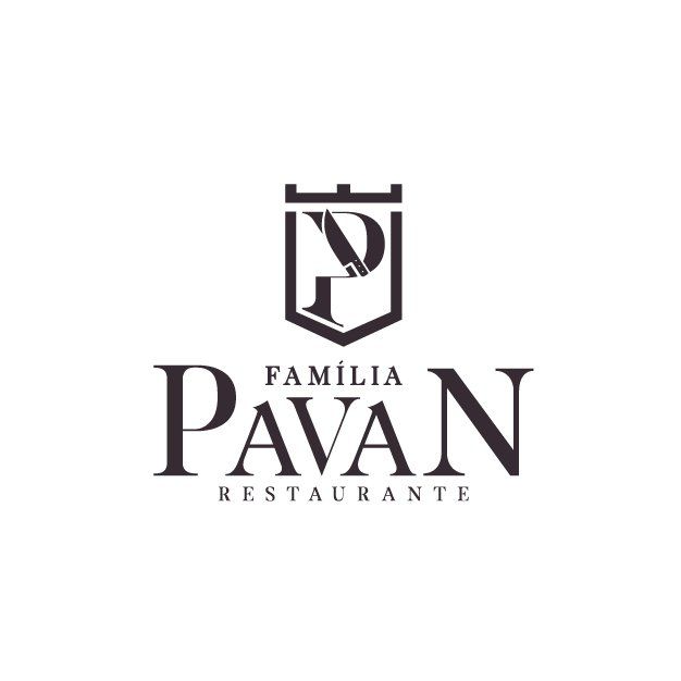 Um logotipo para um restaurante chamado Familia Pavan
