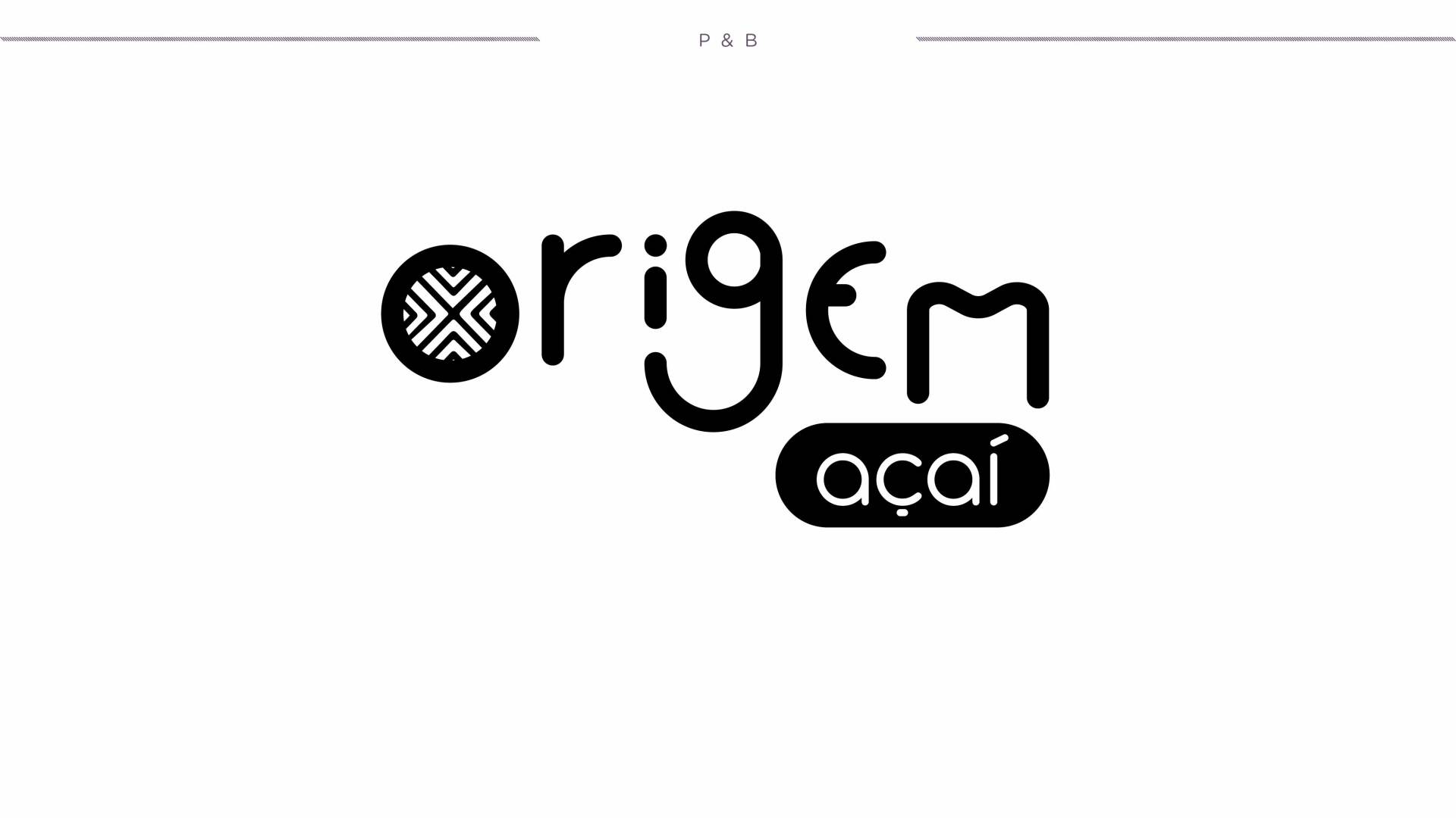 A black and white logo for a company called origem acai.