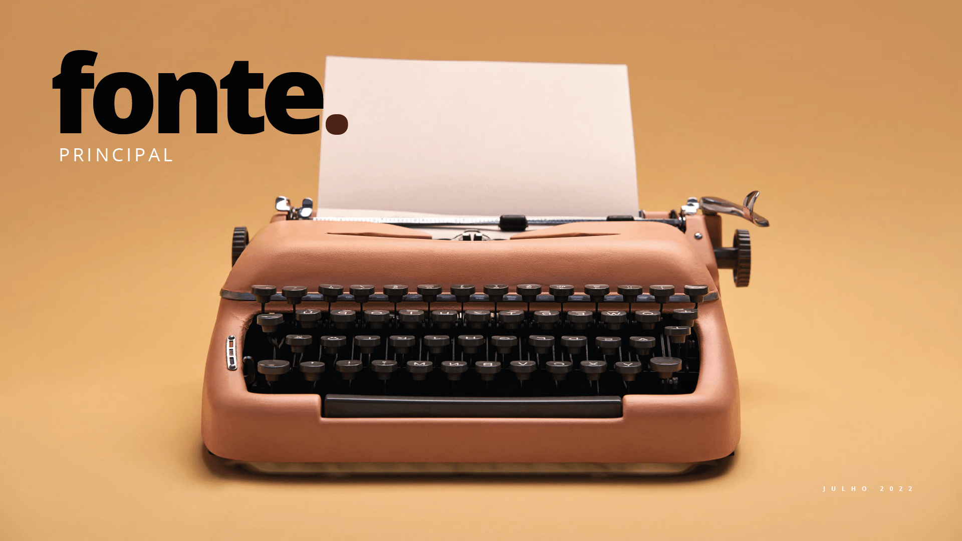 Uma máquina de escrever com um pedaço de papel saindo dela.