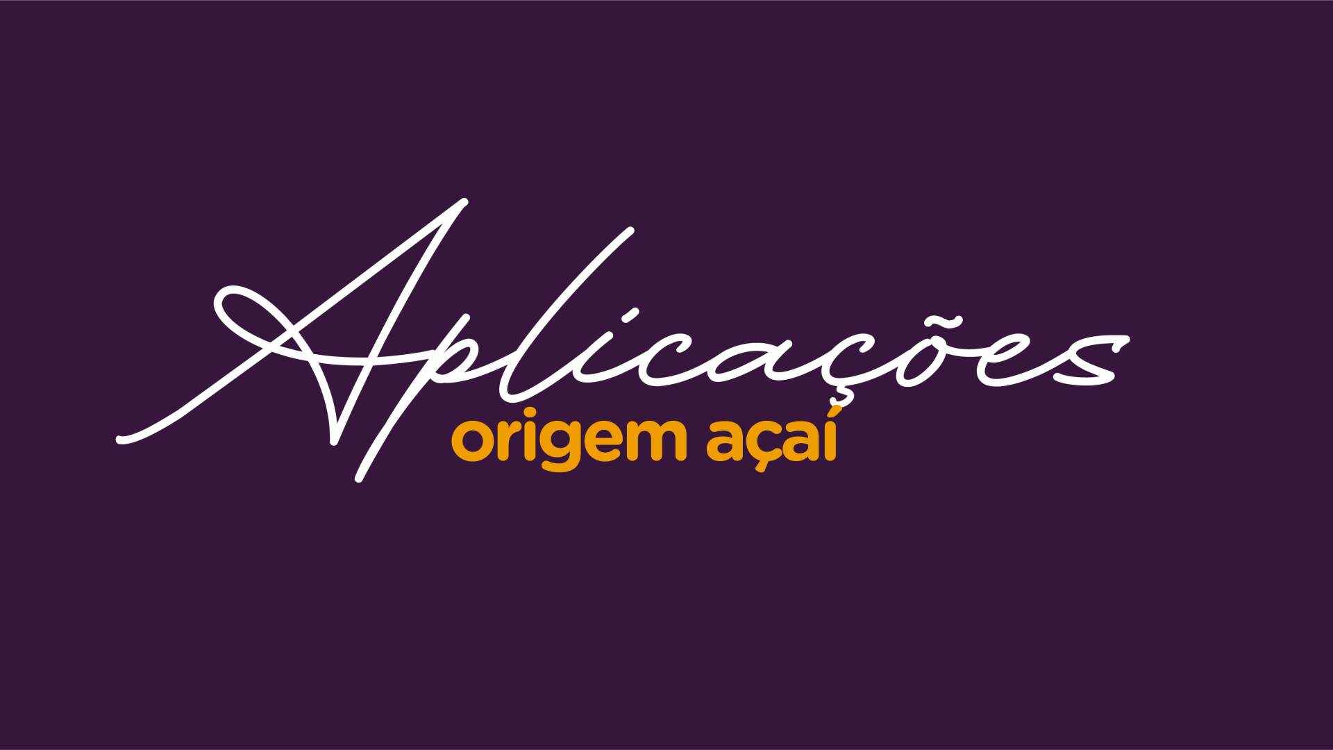 A purple background with the words ' aplicacoes origem acai ' on it