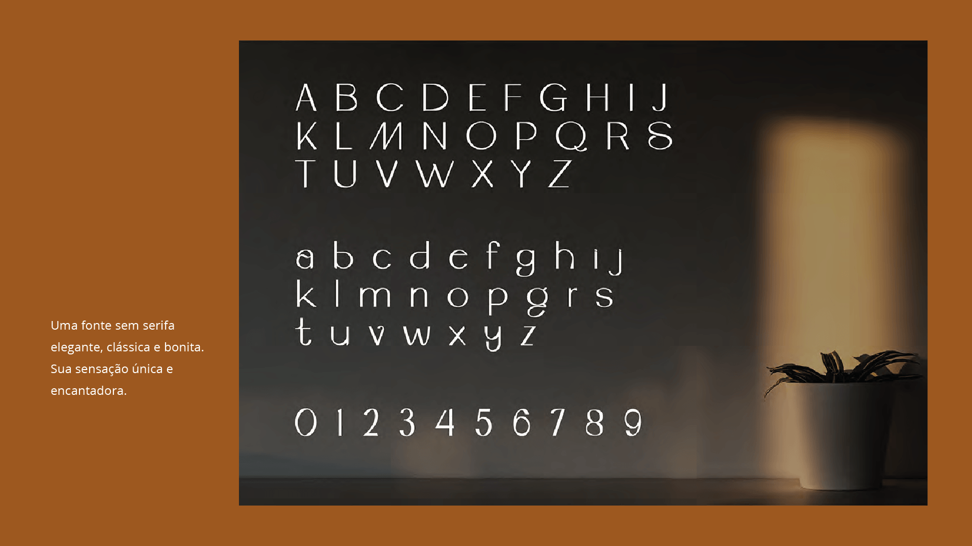 Um pôster com o alfabeto e números