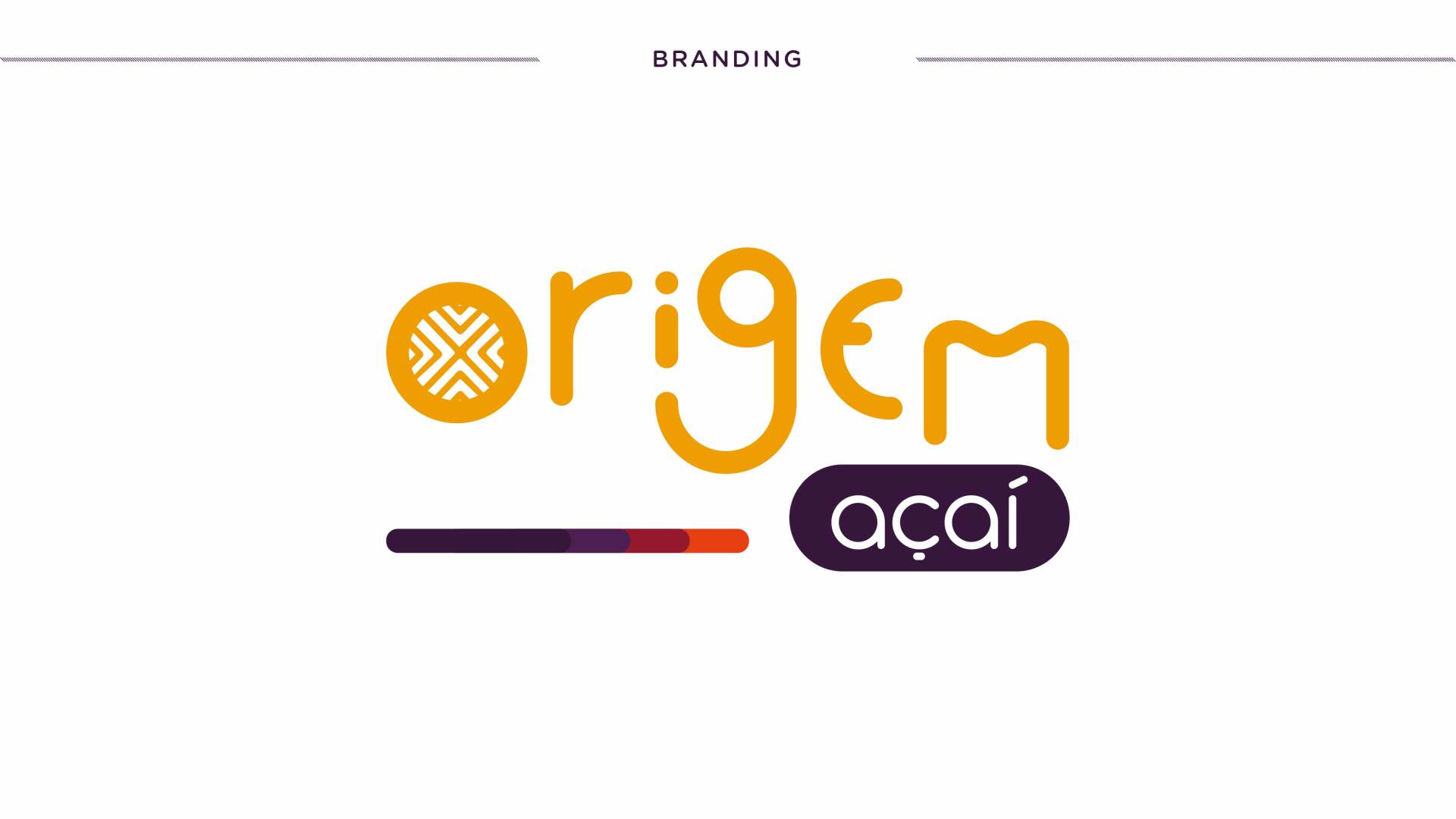It is a logo for a company called origem acai.