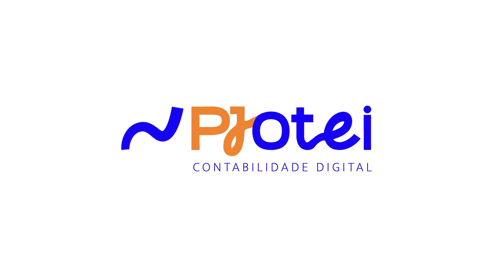 Um logotipo azul e laranja para uma empresa chamada plotei