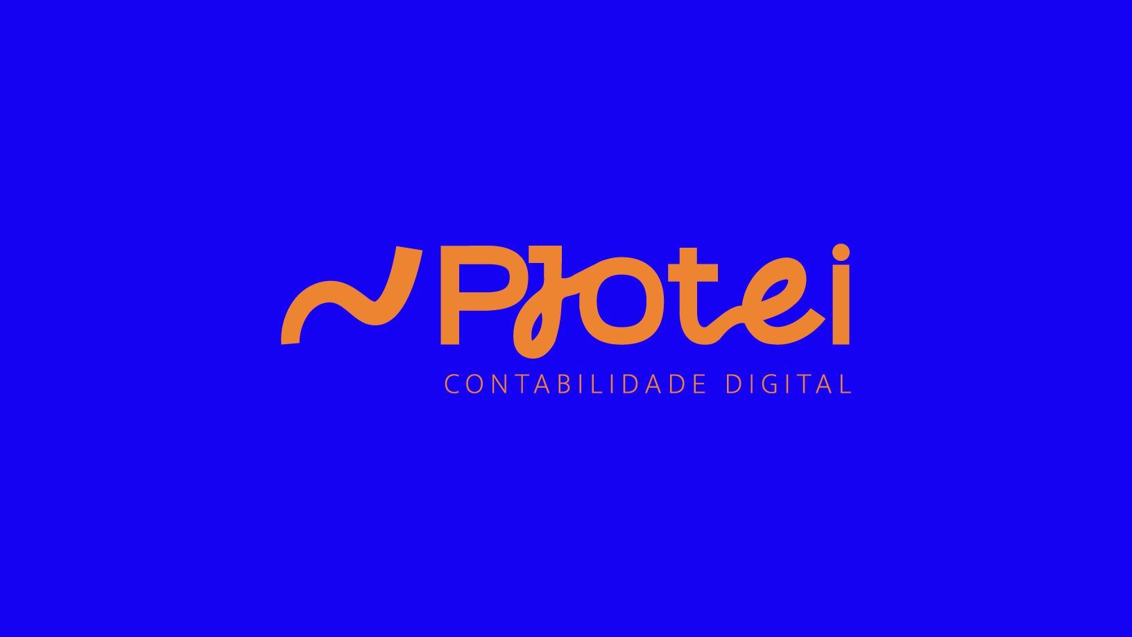 Um logotipo para uma empresa chamada protei em um fundo azul.