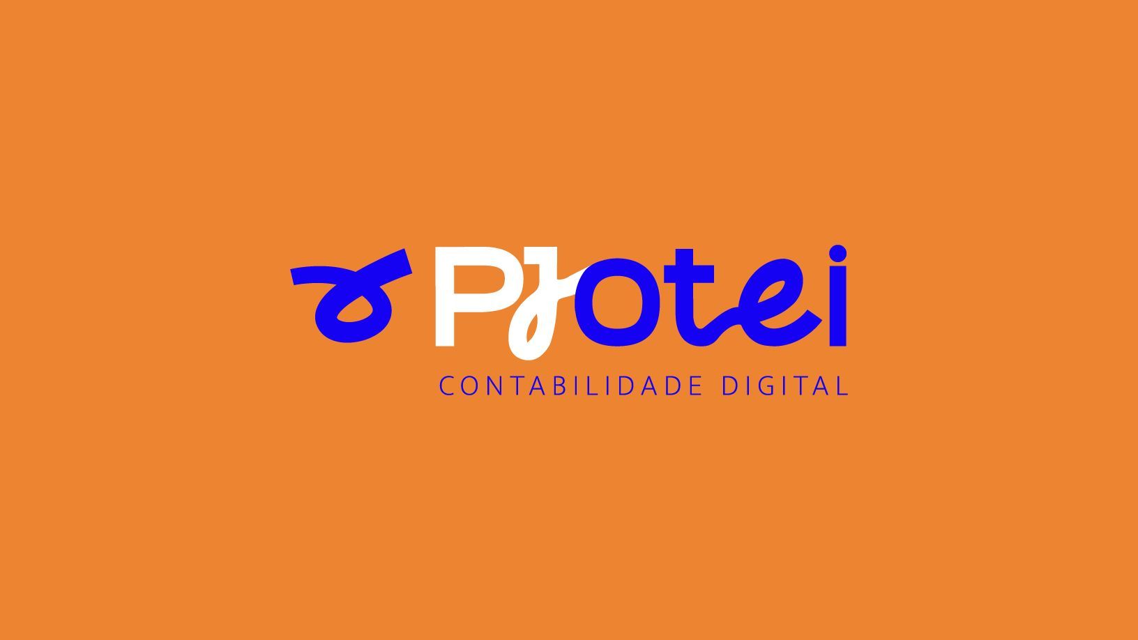 Um logotipo para uma empresa chamada protei em um fundo laranja.