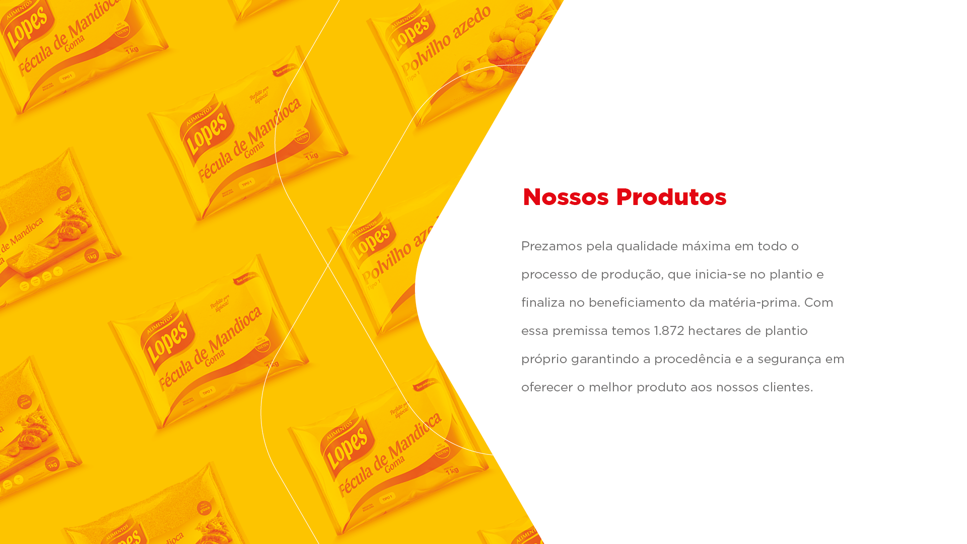 Um fundo amarelo com um monte de sacos de comida nele.