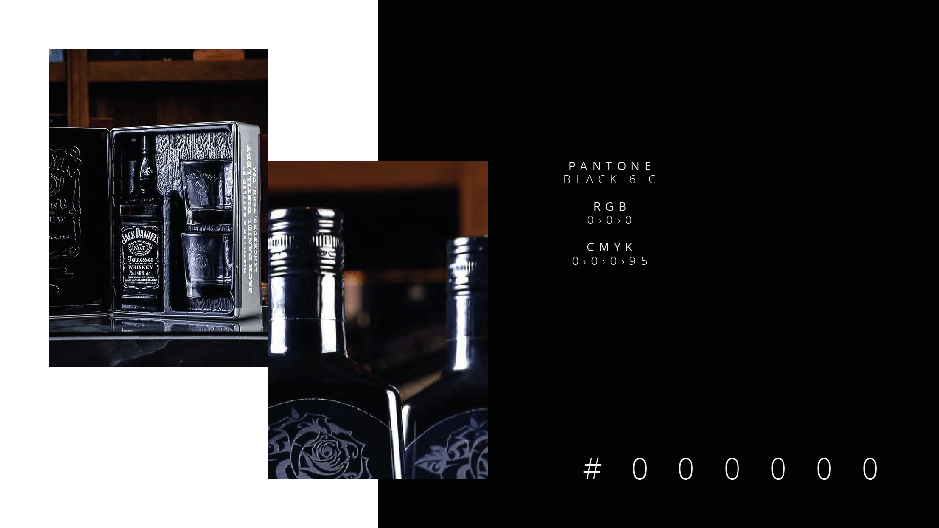 Uma foto em preto e branco de uma garrafa de uísque