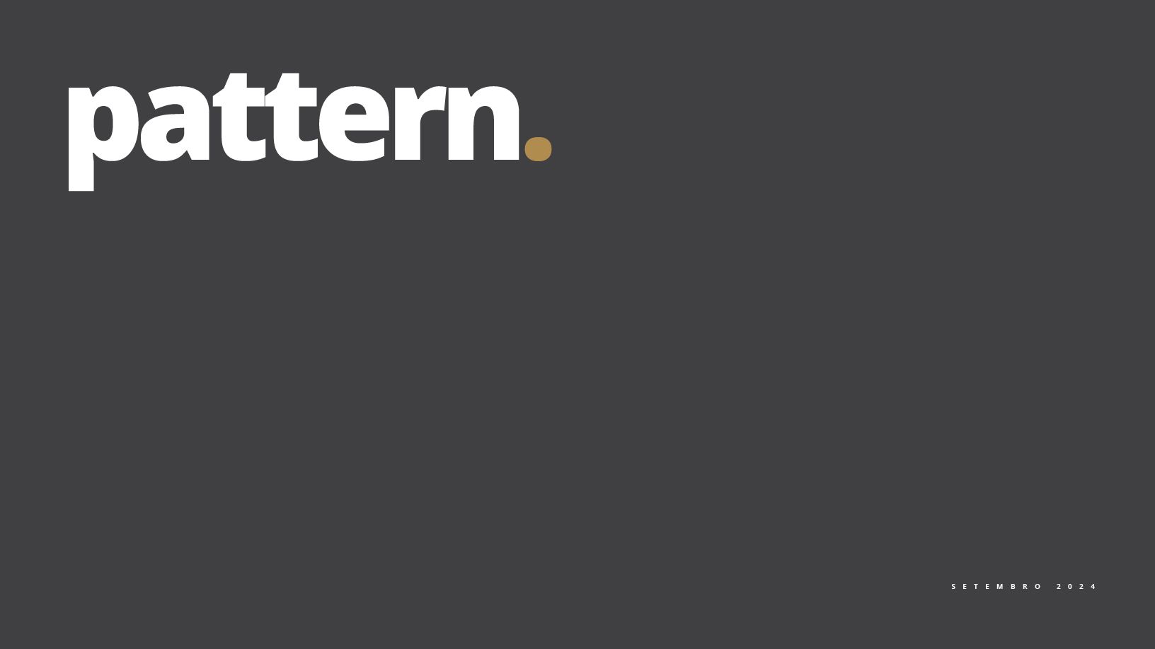 A palavra padrão está em um fundo preto.