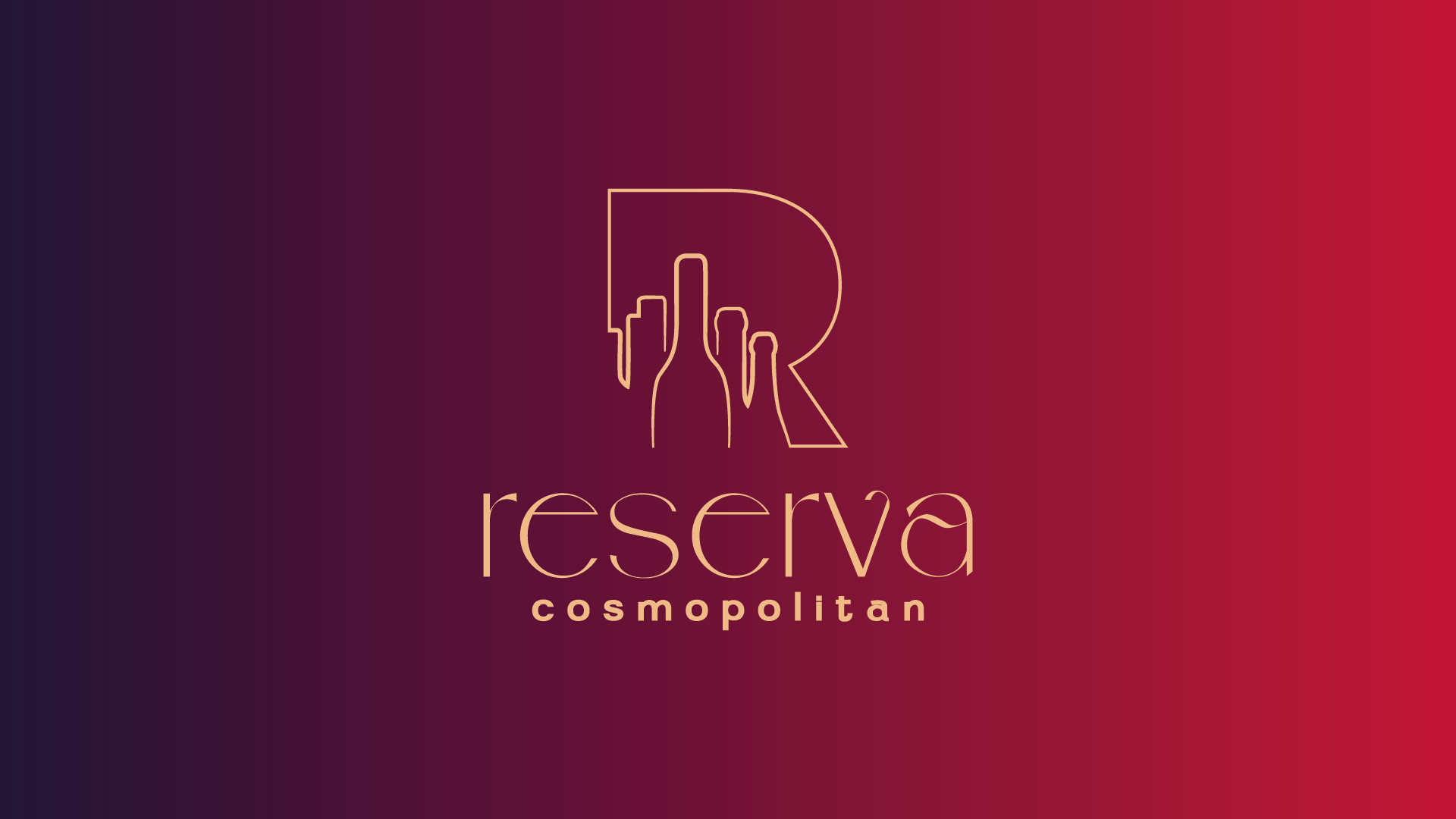Um logotipo vermelho e azul para a reserva cosmopolitan