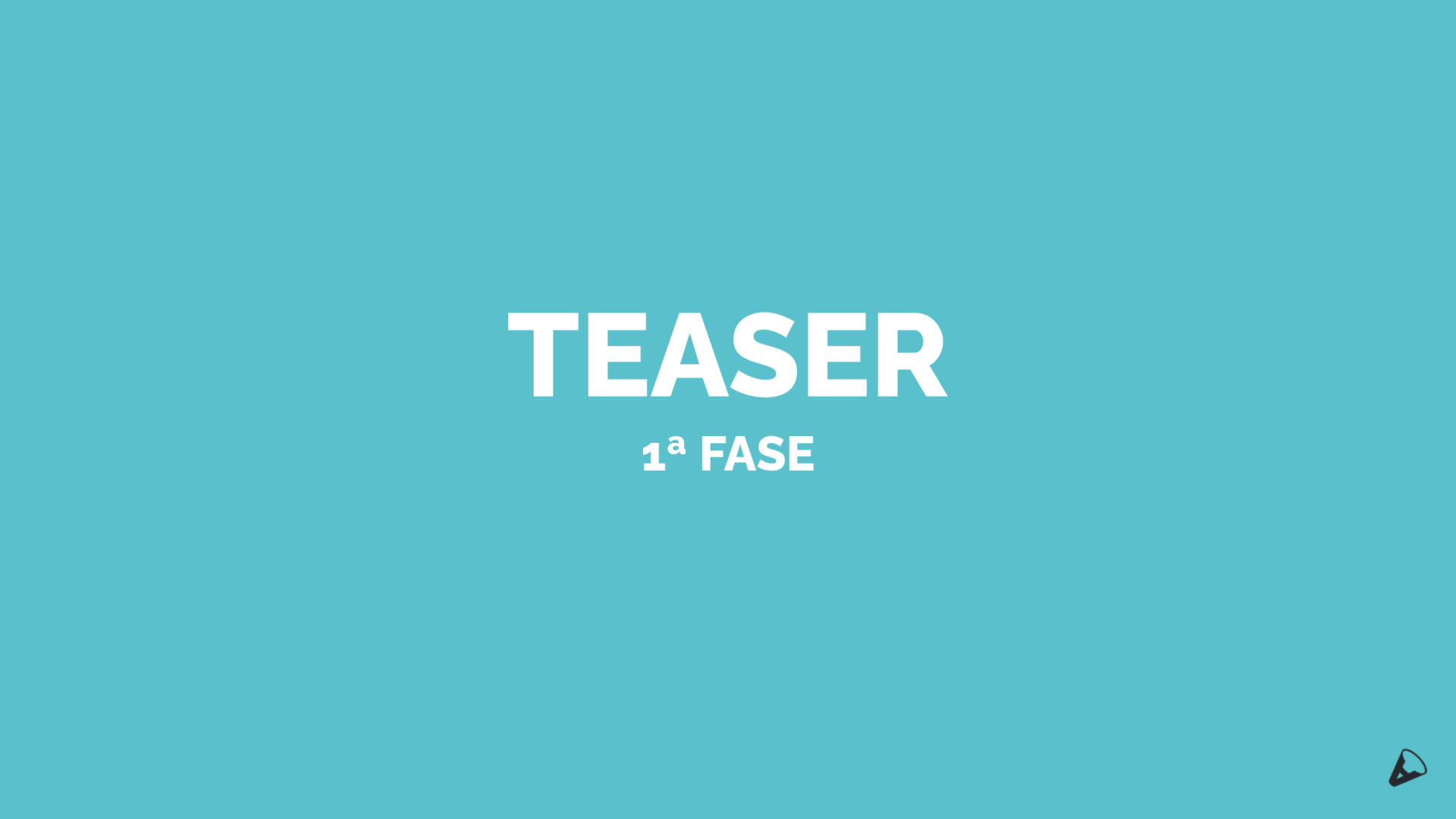 O teaser da palavra está em um fundo azul.