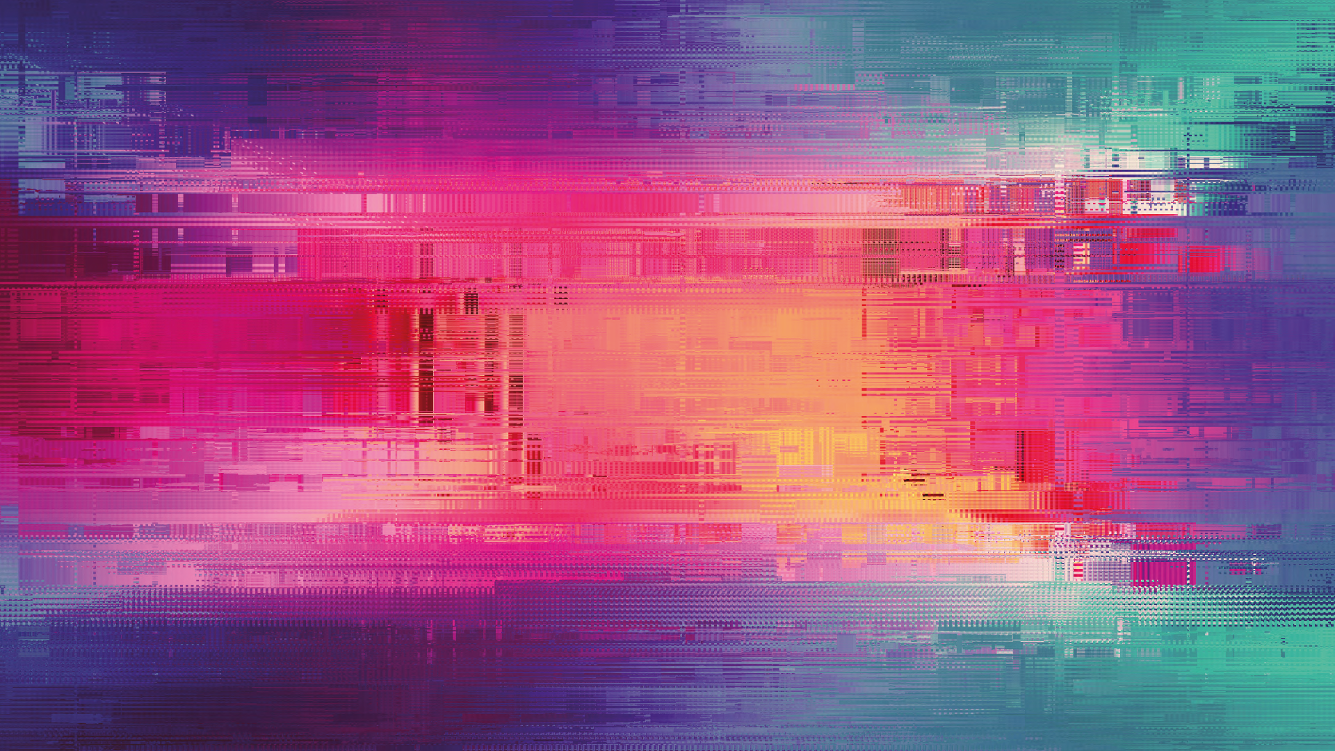 Um fundo abstrato colorido com uma parede de tijolos ao fundo.