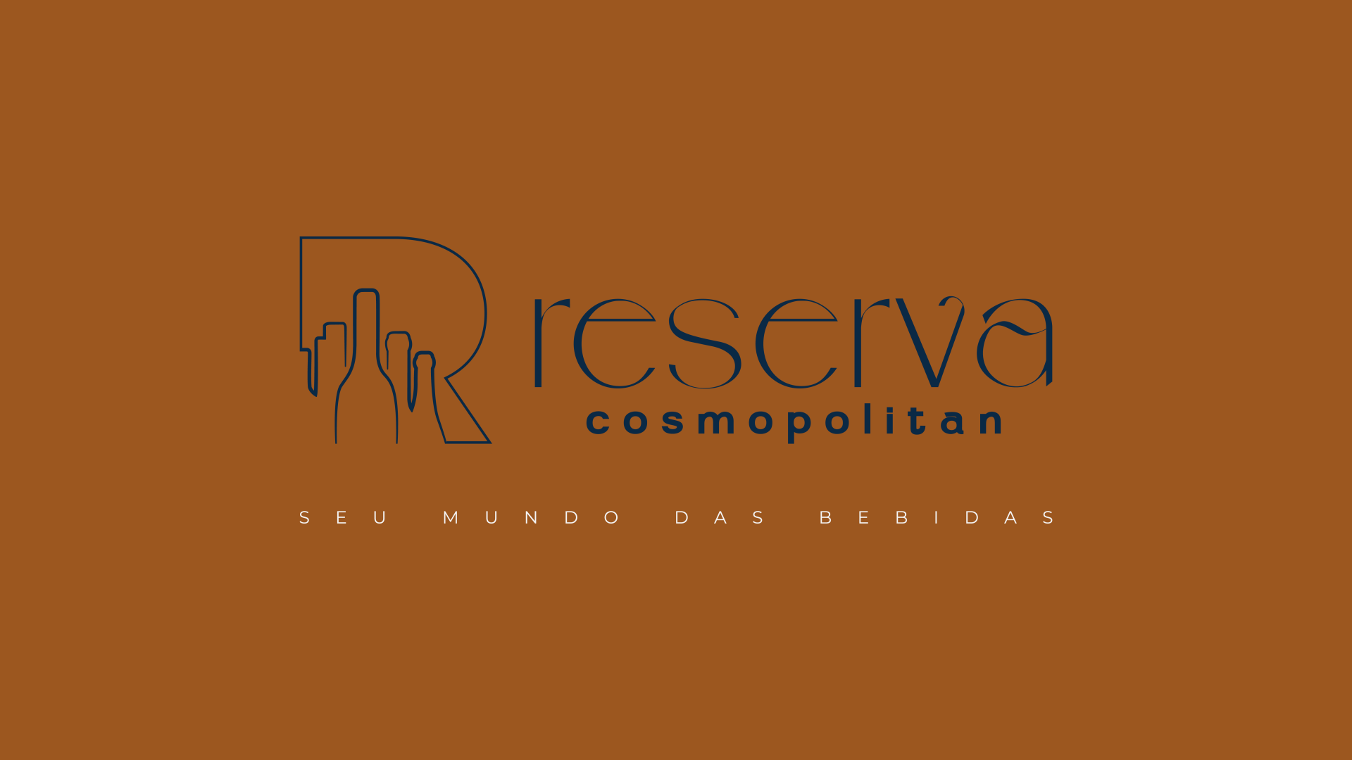 O logotipo da reserva cosmopolitan está em um fundo marrom.
