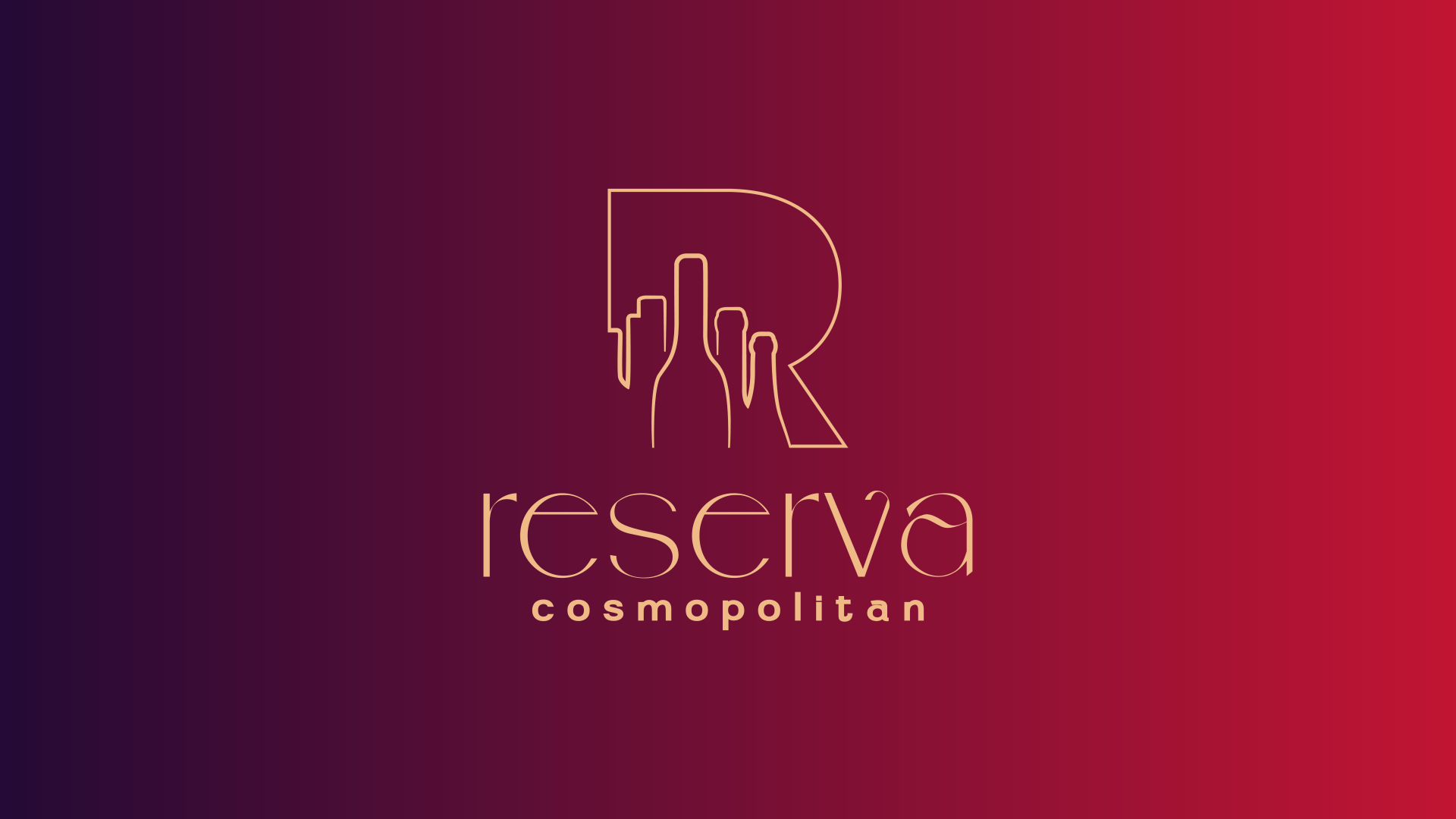Um logotipo vermelho e roxo para a reserva cosmopolitan