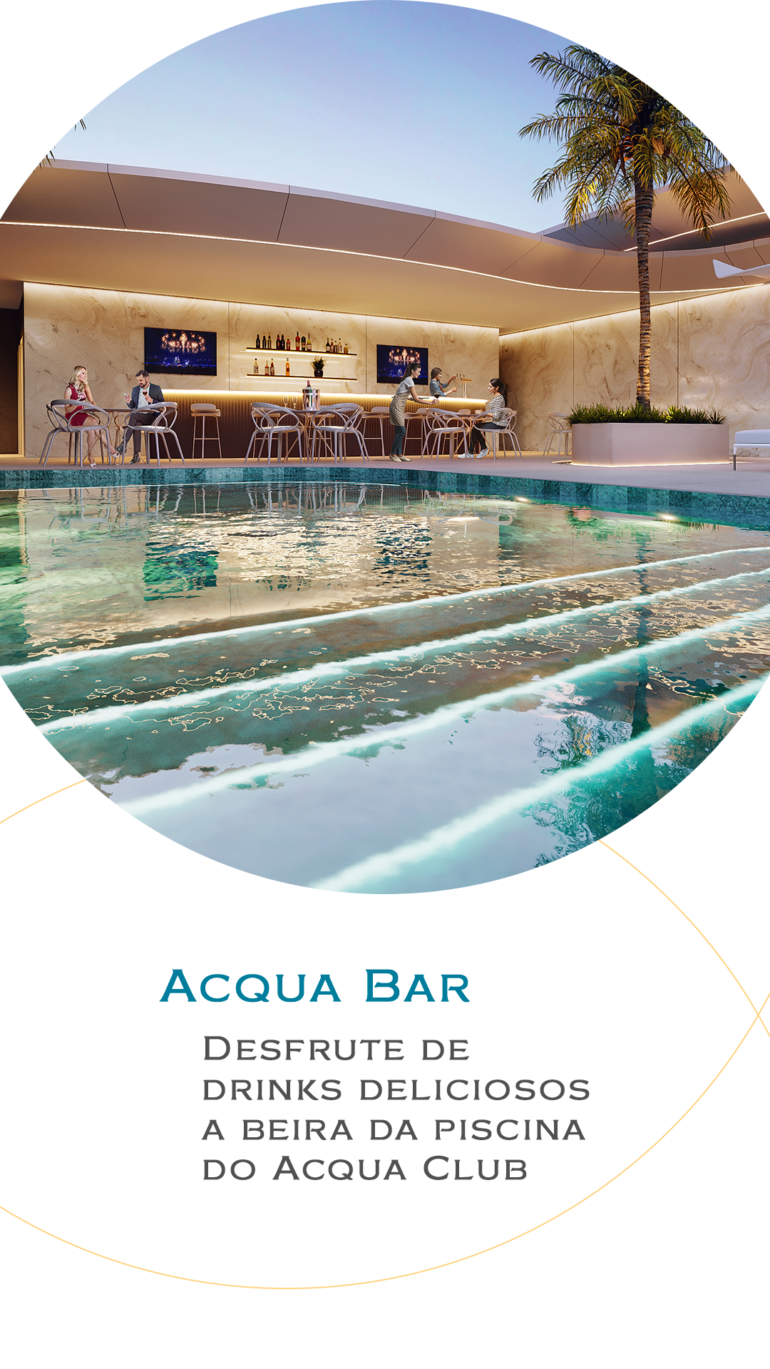 Aqua Bar no Aqua Club: Uma piscina com um bar ao fundo. Água azul e ambiente moderno.
