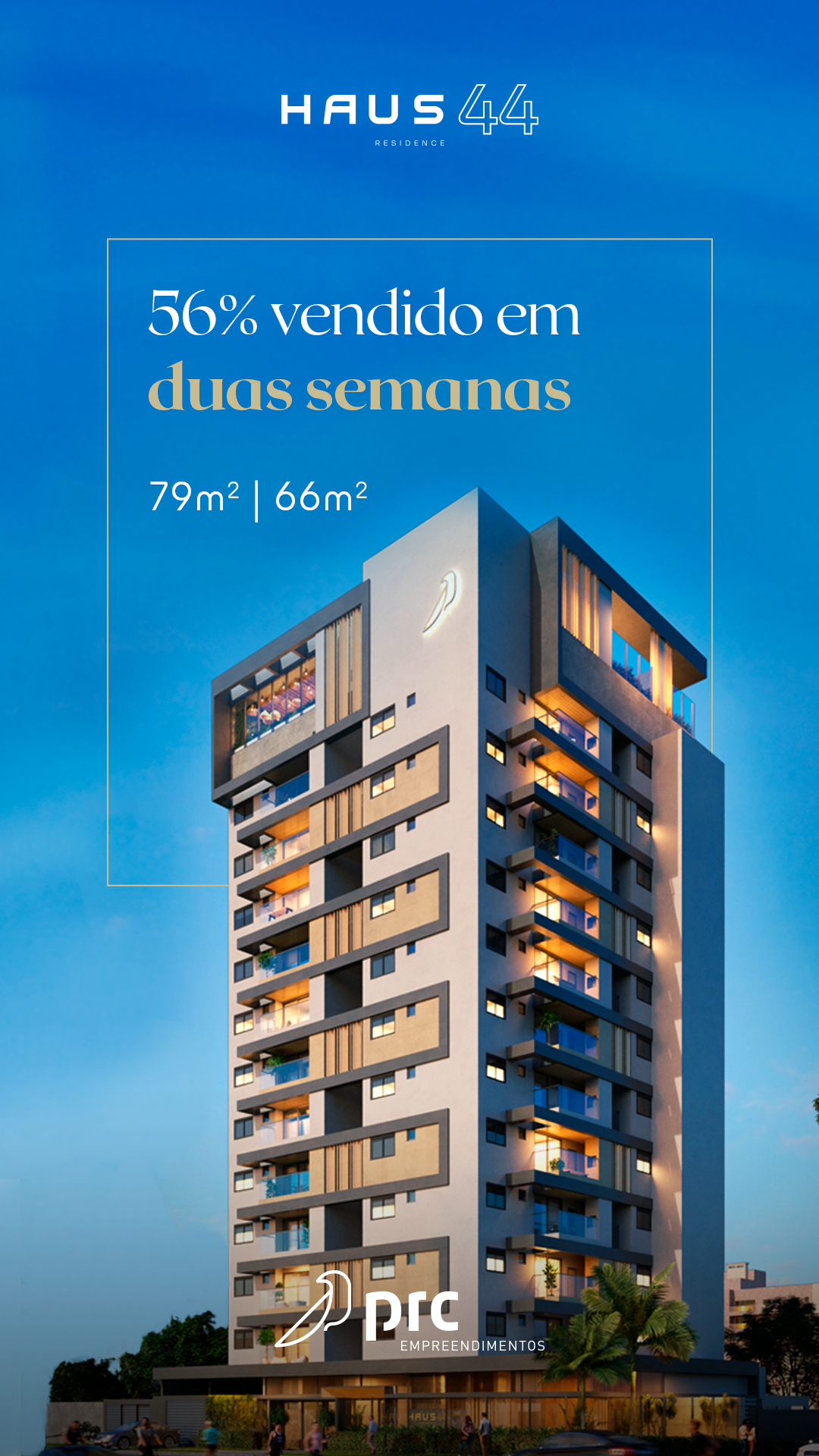 Anúncio de prédio de apartamentos: