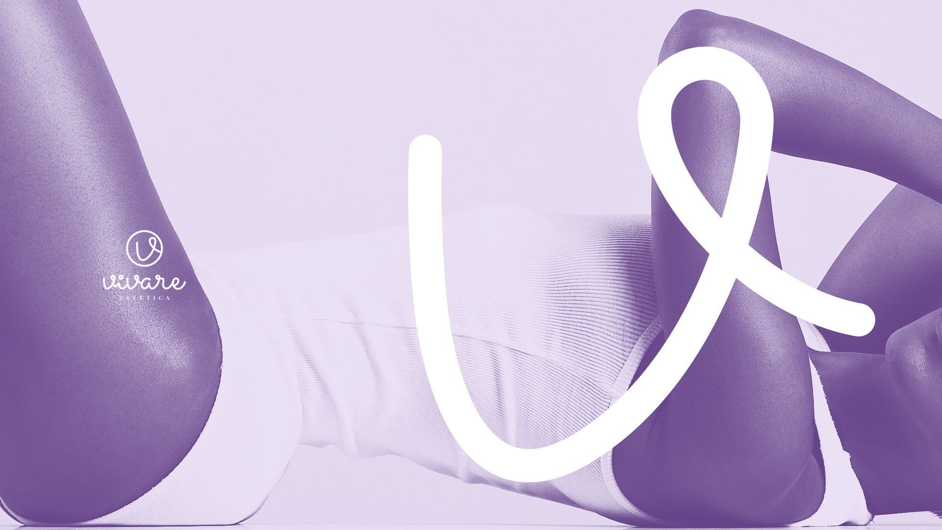 Um fundo roxo com um contorno branco de uma pessoa deitada