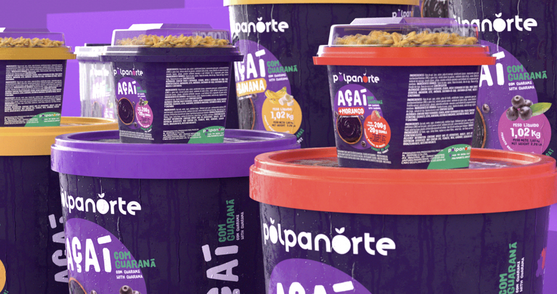 There are many different flavors of ice cream in these buckets.