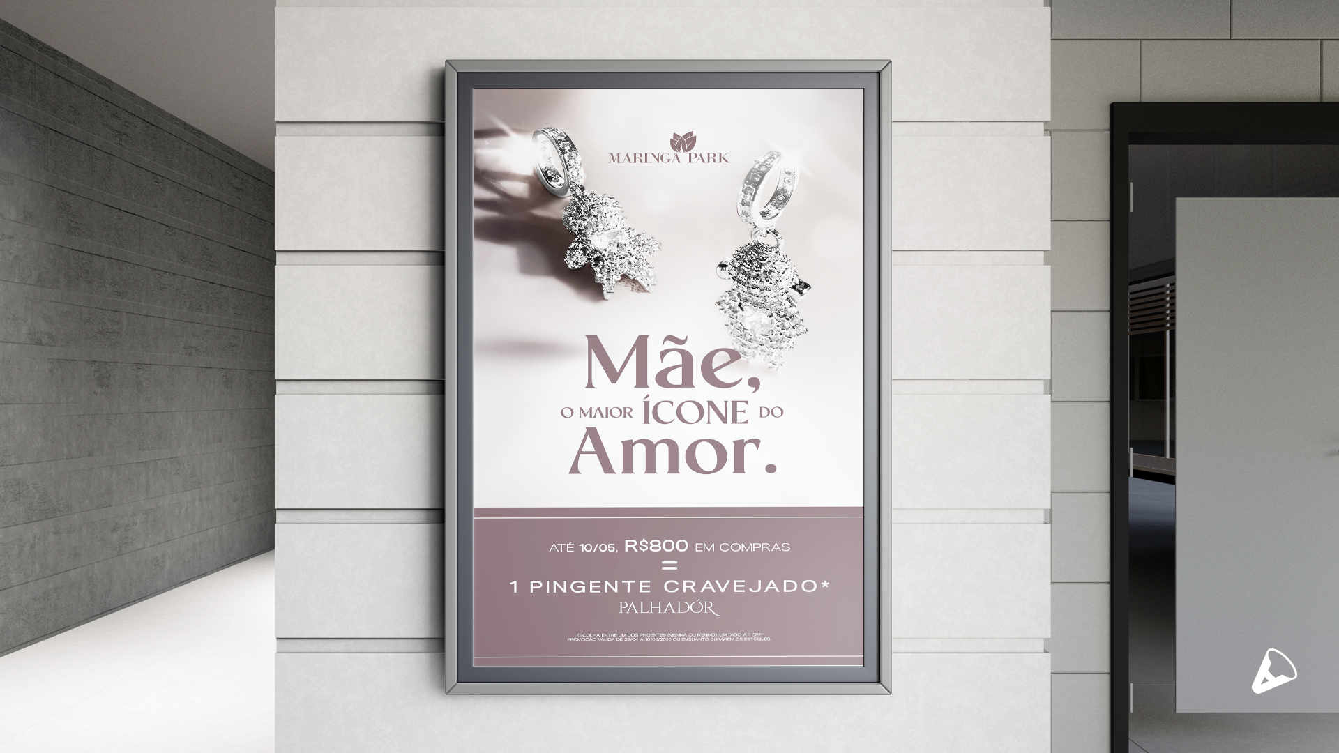 Cartaz com anúncio de joias. Diz 