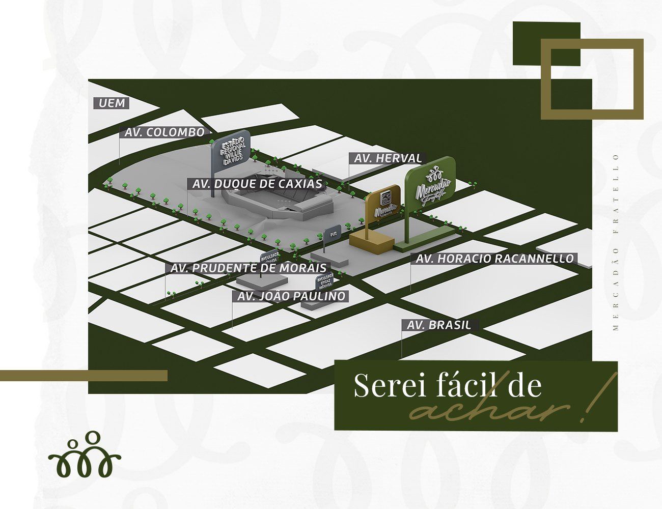 Um mapa de uma cidade com as palavras