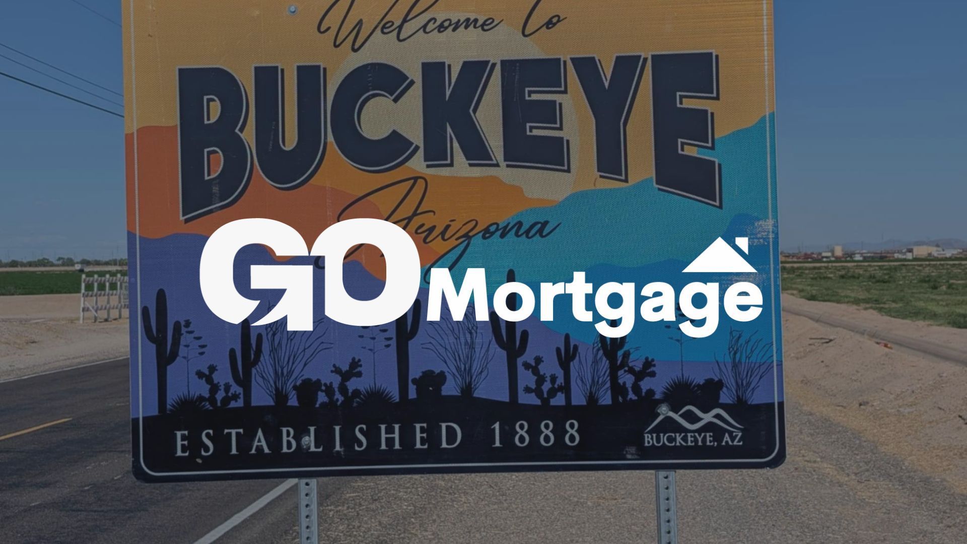 Welcome sign for Buckeye, Arizona, with 