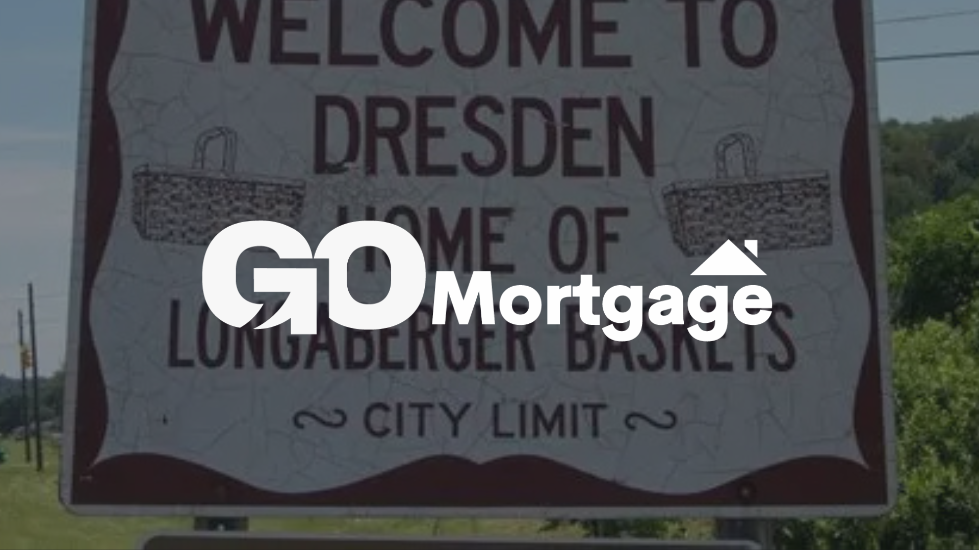 Welcome sign for Dresden, Ohio, with 