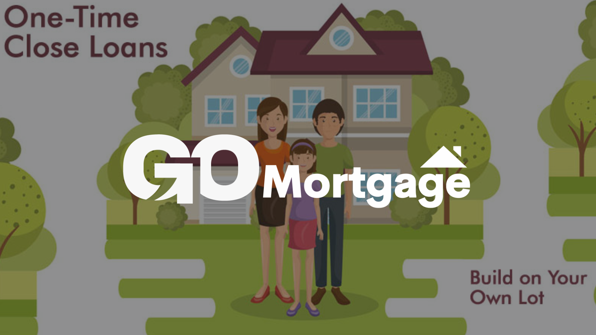 Family standing in front of house;