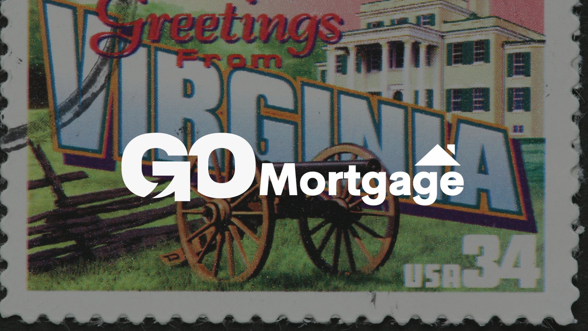 A postage stamp that says greetings from virginia